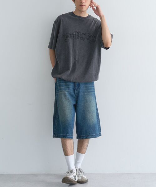 CRAFT STANDARD BOUTIQUE(クラフトスタンダードブティック)の「ロゴパッチピグメントT(Tシャツ/カットソー・メンズ・ネイビー/グレイッシュベージュ/ブラック・L/M)」の13枚目の写真
