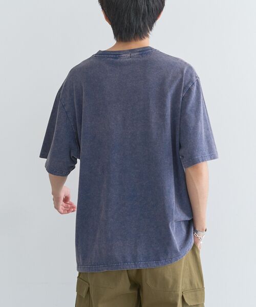 CRAFT STANDARD BOUTIQUE(クラフトスタンダードブティック)の「ロゴパッチピグメントT(Tシャツ/カットソー・メンズ・ネイビー/グレイッシュベージュ/ブラック・L/M)」の18枚目の写真