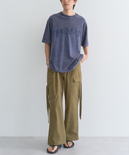 CRAFT STANDARD BOUTIQUE(クラフトスタンダードブティック)の「ロゴパッチピグメントT(Tシャツ/カットソー・メンズ・ネイビー/グレイッシュベージュ/ブラック・L/M)」の19枚目の写真
