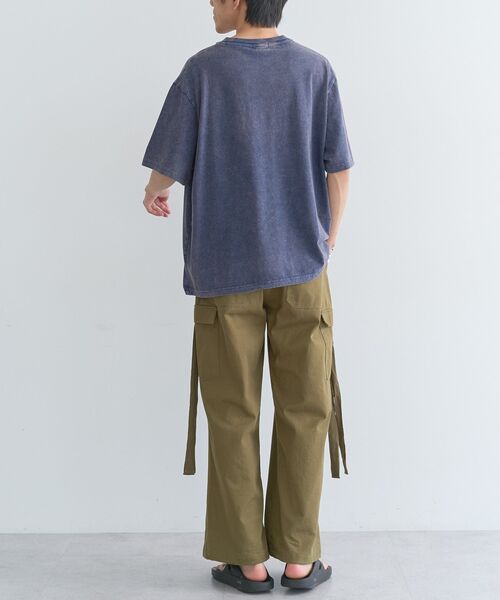 CRAFT STANDARD BOUTIQUE(クラフトスタンダードブティック)の「ロゴパッチピグメントT(Tシャツ/カットソー・メンズ・ネイビー/グレイッシュベージュ/ブラック・L/M)」の21枚目の写真