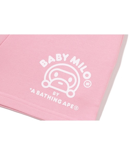 A BATHING APE（アベイシングエイプ）の「BABY MILO SWEAT SHORTS（スウェットパンツ・キッズ・ピンク・140/110/100/120/130）」の5枚目の写真