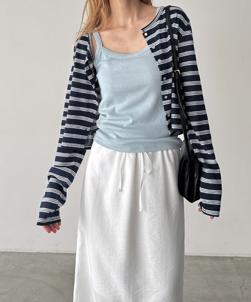 CANAL JEAN(キャナルジーン)の「El mar レトロボーダーアンサンブル(アンサンブル・レディース・ネイビー/アイボリー・ONE SIZE)」の1枚目の写真