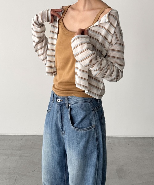 CANAL JEAN(キャナルジーン)の「El mar レトロボーダーアンサンブル(アンサンブル・レディース・ネイビー/アイボリー・ONE SIZE)」の17枚目の写真