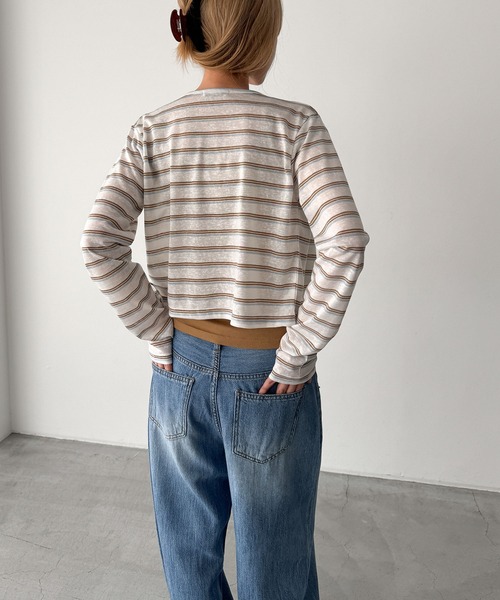 CANAL JEAN(キャナルジーン)の「El mar レトロボーダーアンサンブル(アンサンブル・レディース・ネイビー/アイボリー・ONE SIZE)」の18枚目の写真