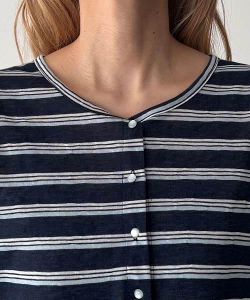 CANAL JEAN(キャナルジーン)の「El mar レトロボーダーアンサンブル(アンサンブル・レディース・ネイビー/アイボリー・ONE SIZE)」の5枚目の写真