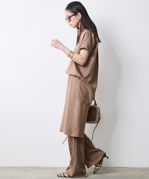 CHIC STYLE(シックスタイル)の「スカートドッキングパンツ<大きいサイズ有>シックスタイル(その他パンツ・レディース・モカ/ブラック・L/M/4L/3L/LL/5L)」の14枚目の写真