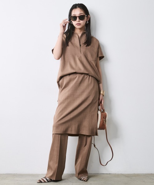 CHIC STYLE(シックスタイル)の「スカートドッキングパンツ<大きいサイズ有>シックスタイル(その他パンツ・レディース・モカ/ブラック・L/M/4L/3L/LL/5L)」の16枚目の写真