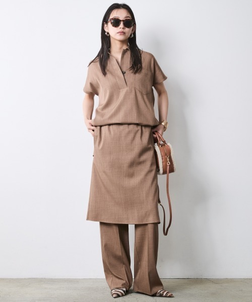 CHIC STYLE(シックスタイル)の「スカートドッキングパンツ<大きいサイズ有>シックスタイル(その他パンツ・レディース・モカ/ブラック・L/M/4L/3L/LL/5L)」の17枚目の写真