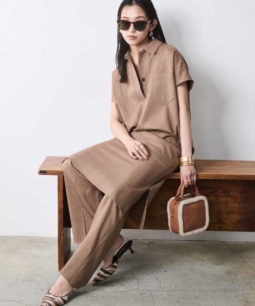 CHIC STYLE(シックスタイル)の「スカートドッキングパンツ<大きいサイズ有>シックスタイル(その他パンツ・レディース・モカ/ブラック・L/M/4L/3L/LL/5L)」の18枚目の写真