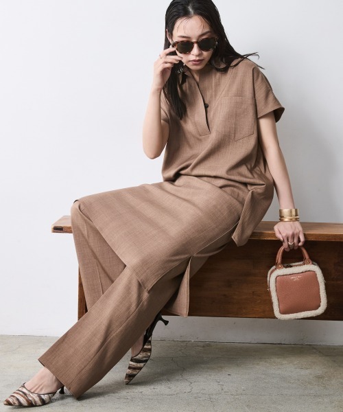 CHIC STYLE(シックスタイル)の「スカートドッキングパンツ<大きいサイズ有>シックスタイル(その他パンツ・レディース・モカ/ブラック・L/M/4L/3L/LL/5L)」の19枚目の写真