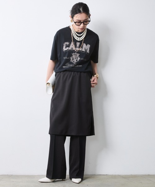 CHIC STYLE(シックスタイル)の「スカートドッキングパンツ<大きいサイズ有>シックスタイル(その他パンツ・レディース・モカ/ブラック・L/M/4L/3L/LL/5L)」の20枚目の写真