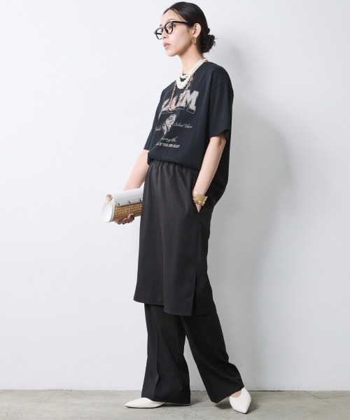 CHIC STYLE(シックスタイル)の「スカートドッキングパンツ<大きいサイズ有>シックスタイル(その他パンツ・レディース・モカ/ブラック・L/M/4L/3L/LL/5L)」の21枚目の写真