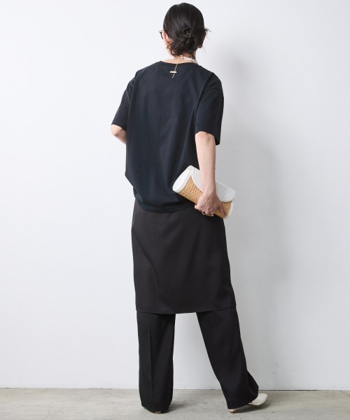 CHIC STYLE(シックスタイル)の「スカートドッキングパンツ<大きいサイズ有>シックスタイル(その他パンツ・レディース・モカ/ブラック・L/M/4L/3L/LL/5L)」の22枚目の写真