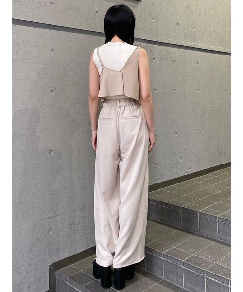 MURUA(ムルーア)の「ダブルタックワイドパンツ 夏服(スラックス・レディース・ブラウン/ブラック/アイボリー・FREE)」の12枚目の写真