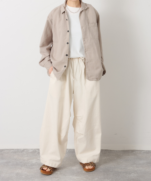 HTS】COTTON LINEN ONE-UP COLLAR SHIRT（シャツ/ブラウス）｜JOURNAL 
