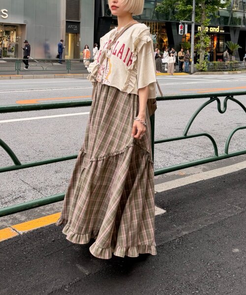 w closet(ダブルクローゼット)の「【4色展開】前リボンカレッジTee(Tシャツ/カットソー・レディース・ネイビー/イエロー/ブラック/アイボリー・FREE)」の9枚目の写真