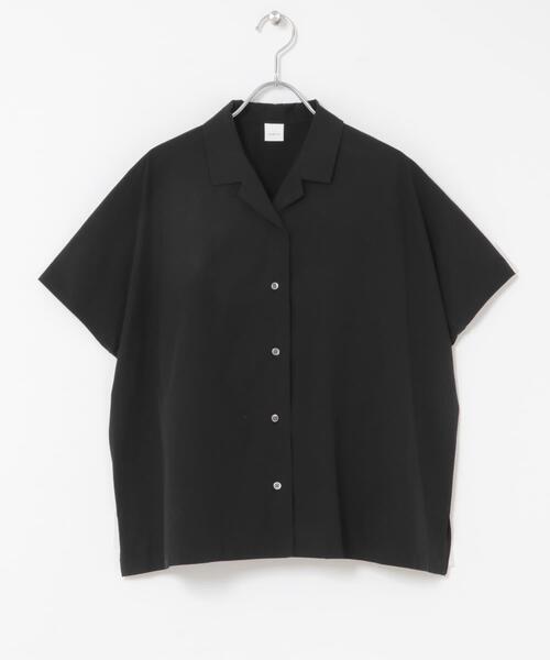 かぐれ(カグレ)の「コットンフレンチスリーブシャツ(シャツ/ブラウス・レディース・ブラウン/ブラック・FREE)」の16枚目の写真