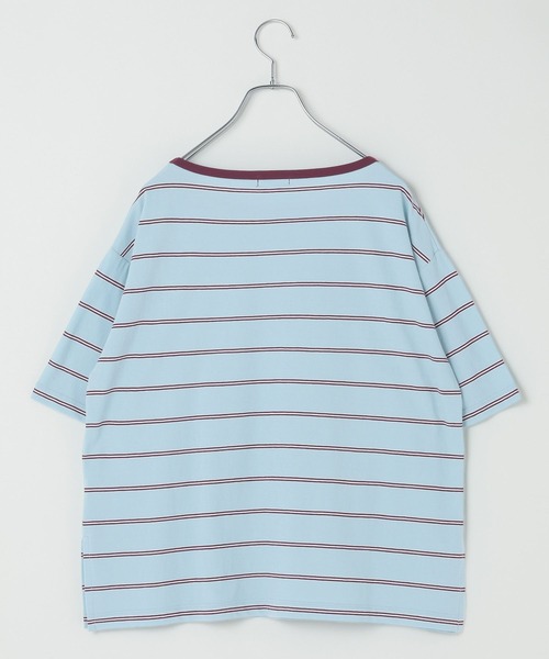 LEPSIM(レプシィム)の「シアーボーダーT 849867(Tシャツ/カットソー・レディース・アイボリー/ライトブルー・FREE)」の12枚目の写真