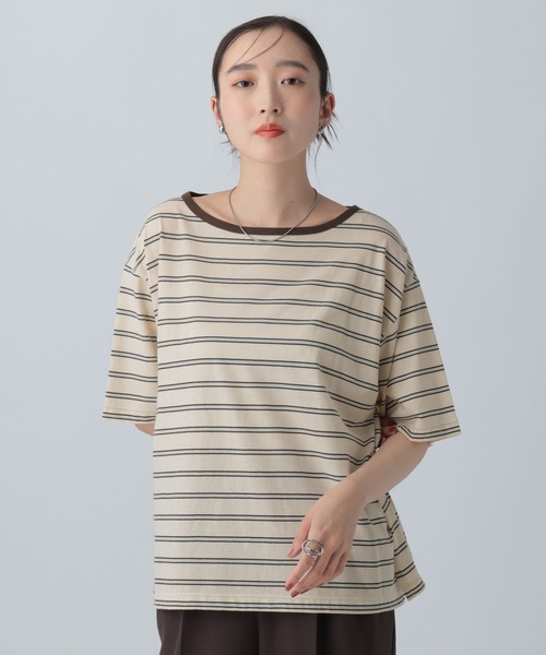LEPSIM(レプシィム)の「シアーボーダーT 849867(Tシャツ/カットソー・レディース・アイボリー/ライトブルー・FREE)」の19枚目の写真