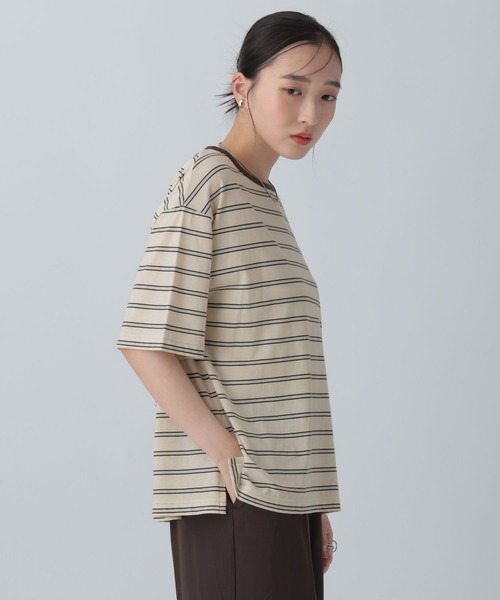 LEPSIM(レプシィム)の「シアーボーダーT 849867(Tシャツ/カットソー・レディース・アイボリー/ライトブルー・FREE)」の20枚目の写真
