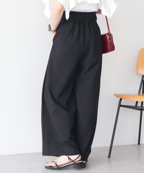 AMERICAN HOLIC(アメリカンホリック)の「【ZOZO限定】ウエストリボンタックワイドパンツ(その他パンツ・レディース・ブラック/杢グレー/モカ・L/M)」の16枚目の写真