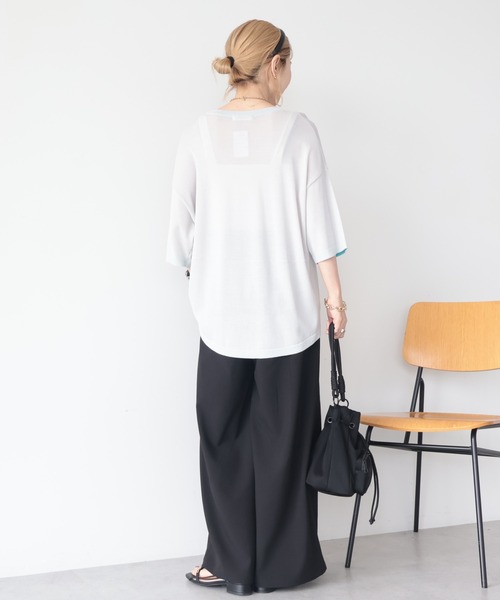 AMERICAN HOLIC(アメリカンホリック)の「【ZOZO限定】ウエストリボンタックワイドパンツ(その他パンツ・レディース・ブラック/杢グレー/モカ・L/M)」の19枚目の写真