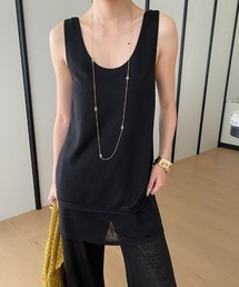 CHUN CHUN NOTES（チュンチュンノーツ）の「26SS/リネン混ノースリーブトップス×ワイドパンツセットアップ（セットアップ）」