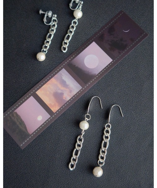 tone(トーン)の「【Mian.invitation】月明かりを映したチェーンとコットンパールのピアス|月灯り(MA)(ピアス(両耳用)・レディース・シルバー/ゴールド・FREE)」の6枚目の写真