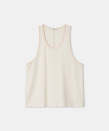 Loose sleeveless t-shirt / IVORY