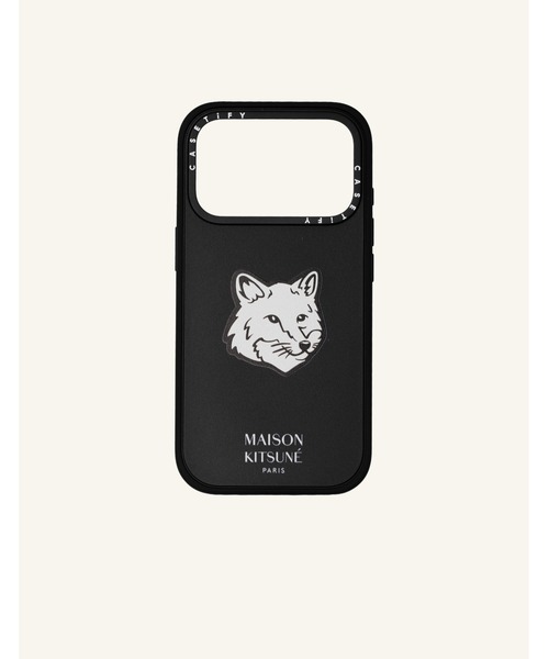 Maison Kitsune(メゾンキツネ)の「MAISON KITSUNE x CASETiFY FOX HEAD PHONE CASE(スマホケース/カバー・メンズ・ブラック・iPhone 16 Pro/iPhone 16/iPhone 17 Pro Max/iPhone 17 Pro/iPhone 17)」の1枚目の写真