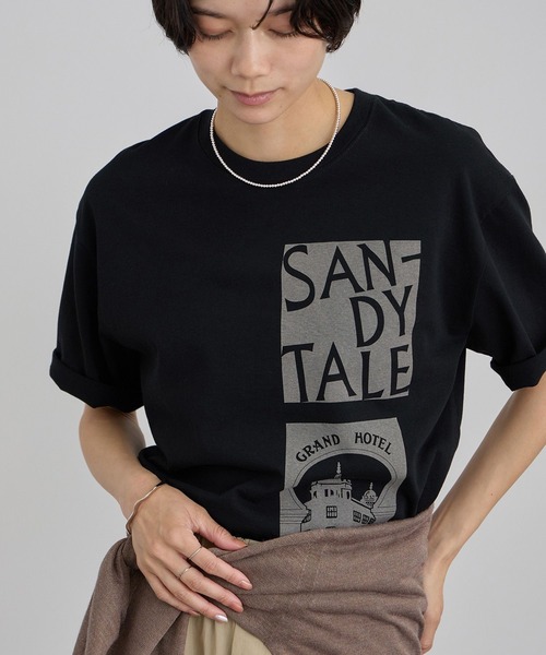 SALON adam et rope'（サロン アダム エ ロペ）の「Sandy TaleグラフィックロゴT（Tシャツ/カットソー・レディース・ブラック/ホワイト系その他/ホワイト・FREE）」の3枚目の写真