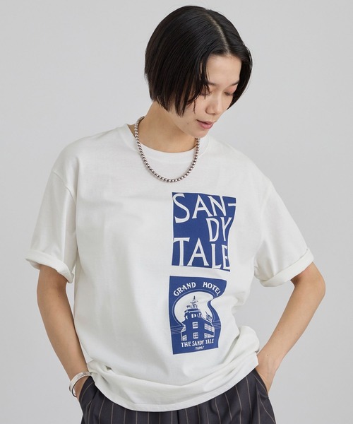 SALON adam et rope'（サロン アダム エ ロペ）の「Sandy TaleグラフィックロゴT（Tシャツ/カットソー・レディース・ブラック/ホワイト系その他/ホワイト・FREE）」の4枚目の写真
