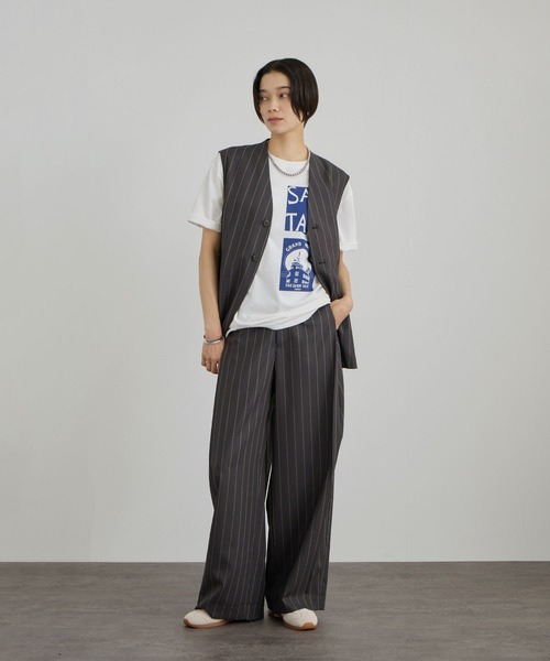 SALON adam et rope'（サロン アダム エ ロペ）の「Sandy TaleグラフィックロゴT（Tシャツ/カットソー・レディース・ブラック/ホワイト系その他/ホワイト・FREE）」の8枚目の写真