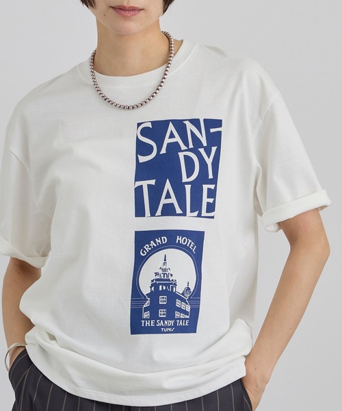 SALON adam et rope'（サロン アダム エ ロペ）の「Sandy TaleグラフィックロゴT（Tシャツ/カットソー・レディース・ブラック/ホワイト系その他/ホワイト・FREE）」の12枚目の写真