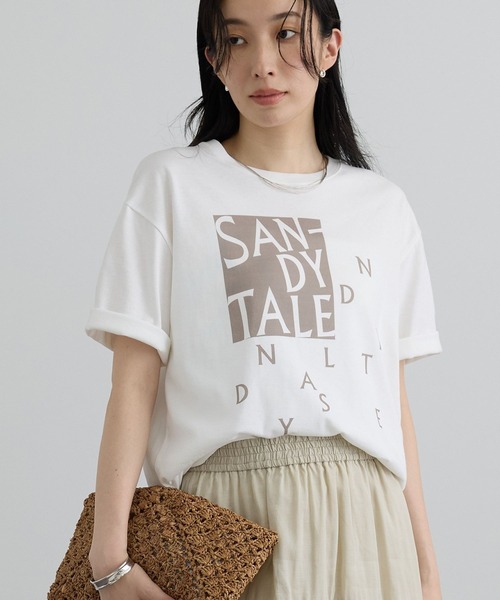 SALON adam et rope'（サロン アダム エ ロペ）の「Sandy TaleグラフィックロゴT（Tシャツ/カットソー・レディース・ブラック/ホワイト系その他/ホワイト・FREE）」の15枚目の写真