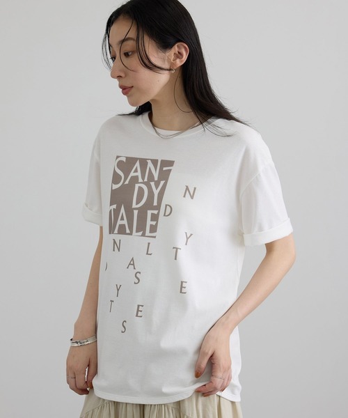 SALON adam et rope'（サロン アダム エ ロペ）の「Sandy TaleグラフィックロゴT（Tシャツ/カットソー・レディース・ブラック/ホワイト系その他/ホワイト・FREE）」の16枚目の写真