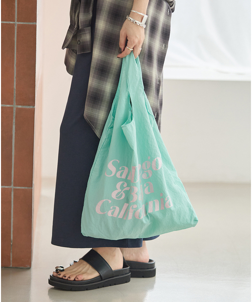 JOURNAL STANDARD(ジャーナルスタンダード)の「JS FES ポケッタブルロゴバッグ(トートバッグ・レディース・ブルー系その他/ベージュ/ホワイト・FREE)」の3枚目の写真
