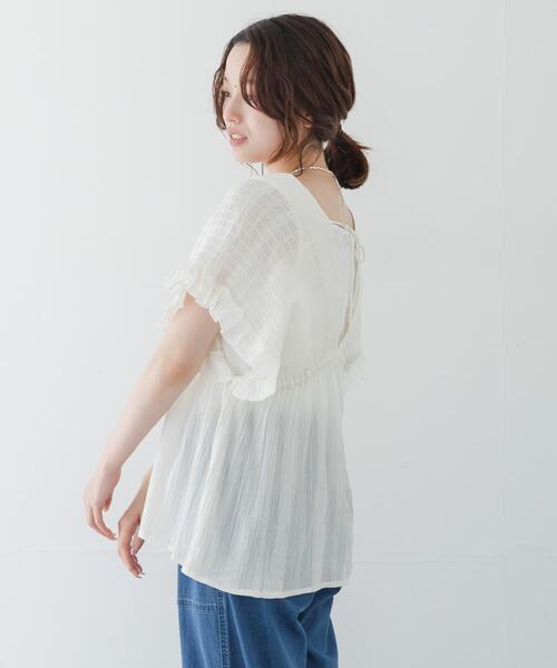 URBAN RESEARCH Sonny Label(アーバンリサーチサニーレーベル)の「楊柳ドビーシャーリングブラウス(シャツ/ブラウス・レディース・ブラック/ブルー/オフホワイト・FREE)」の8枚目の写真