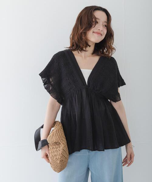 URBAN RESEARCH Sonny Label(アーバンリサーチサニーレーベル)の「楊柳ドビーシャーリングブラウス(シャツ/ブラウス・レディース・ブラック/ブルー/オフホワイト・FREE)」の14枚目の写真