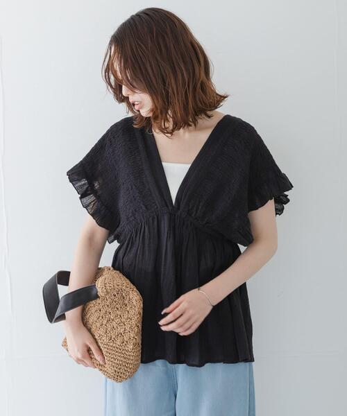 URBAN RESEARCH Sonny Label(アーバンリサーチサニーレーベル)の「楊柳ドビーシャーリングブラウス(シャツ/ブラウス・レディース・ブラック/ブルー/オフホワイト・FREE)」の15枚目の写真
