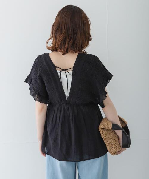 URBAN RESEARCH Sonny Label(アーバンリサーチサニーレーベル)の「楊柳ドビーシャーリングブラウス(シャツ/ブラウス・レディース・ブラック/ブルー/オフホワイト・FREE)」の16枚目の写真