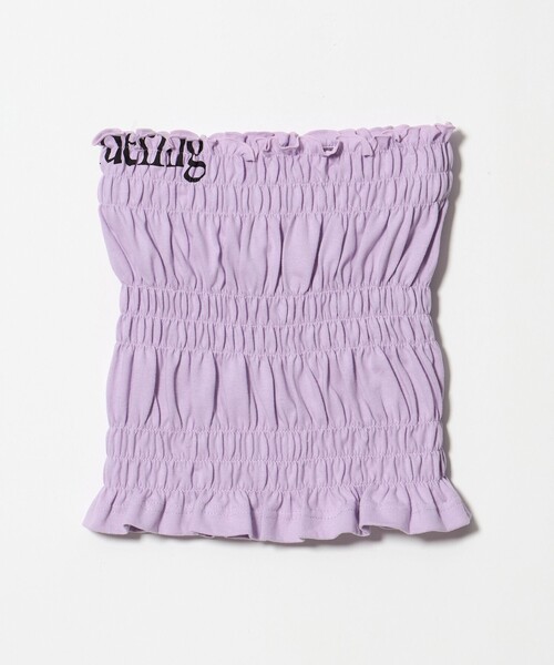 6(ロク)の「【別注】<Ruro for 6>SHIRRING TUBE TOP/チューブトップ(チューブトップ・レディース・オリーブ/パープル/ネイビー/ライトブルー・FREE)」の4枚目の写真
