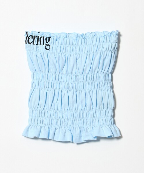 6(ロク)の「【別注】<Ruro for 6>SHIRRING TUBE TOP/チューブトップ(チューブトップ・レディース・オリーブ/パープル/ネイビー/ライトブルー・FREE)」の1枚目の写真