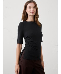 BANANA REPUBLIC FACTORY STORE Soft Luxe サイドルーシュドトップス