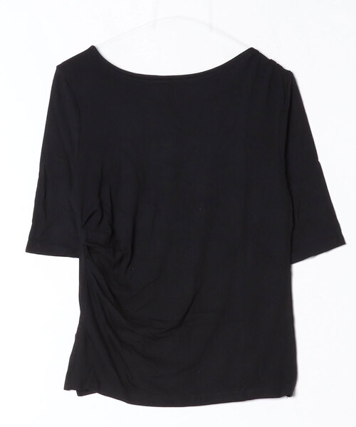 BANANA REPUBLIC FACTORY STORE（バナナリパブリック ファクトリーストア）の「BANANA REPUBLIC FACTORY STORE　　Soft Luxe サイドルーシュドトップス（Tシャツ/カットソー・レディース・ブラック/オリーブ/ホワイト・XS/S/M/L）」の8枚目の写真