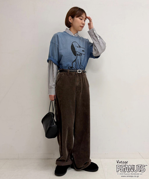 FRAMeWORK（フレームワーク）の「JOHNBULL/ジョンブル PEANUTS SNOOPY TEE（Tシャツ/カットソー・レディース・ネイビー・FREE）」の6枚目の写真