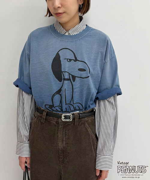 FRAMeWORK（フレームワーク）の「JOHNBULL/ジョンブル PEANUTS SNOOPY TEE（Tシャツ/カットソー・レディース・ネイビー・FREE）」の7枚目の写真