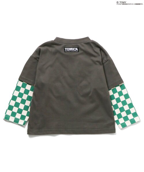 BIT'Z(ビッツ)の「TOMICA働く車レイヤード風Tシャツ(Tシャツ/カットソー・キッズ・キナリ/チャコール・100/120/110/95/90/80)」の3枚目の写真