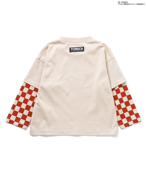 BIT'Z(ビッツ)の「TOMICA働く車レイヤード風Tシャツ(Tシャツ/カットソー・キッズ・キナリ/チャコール・100/120/110/95/90/80)」の4枚目の写真