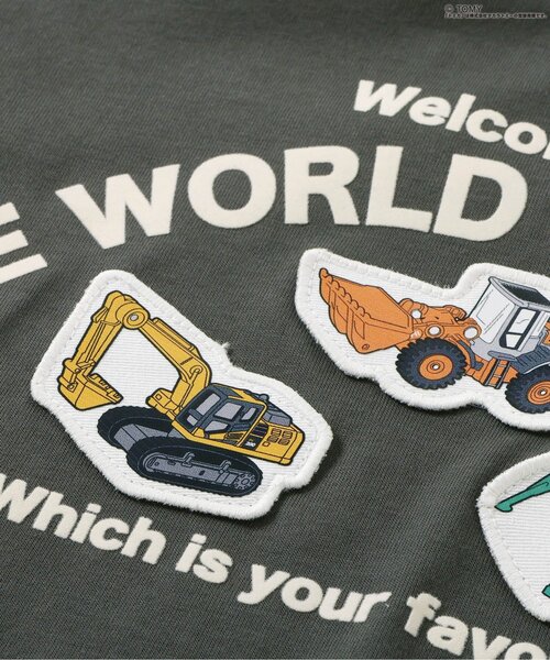 BIT'Z(ビッツ)の「TOMICA働く車レイヤード風Tシャツ(Tシャツ/カットソー・キッズ・キナリ/チャコール・100/120/110/95/90/80)」の5枚目の写真